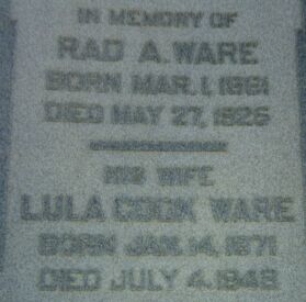 Rad & Lula Ware Tombstone