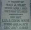 Rad & Lula Ware, RIP
