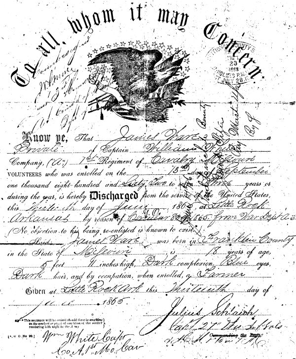 James Ware's Union Discharge
